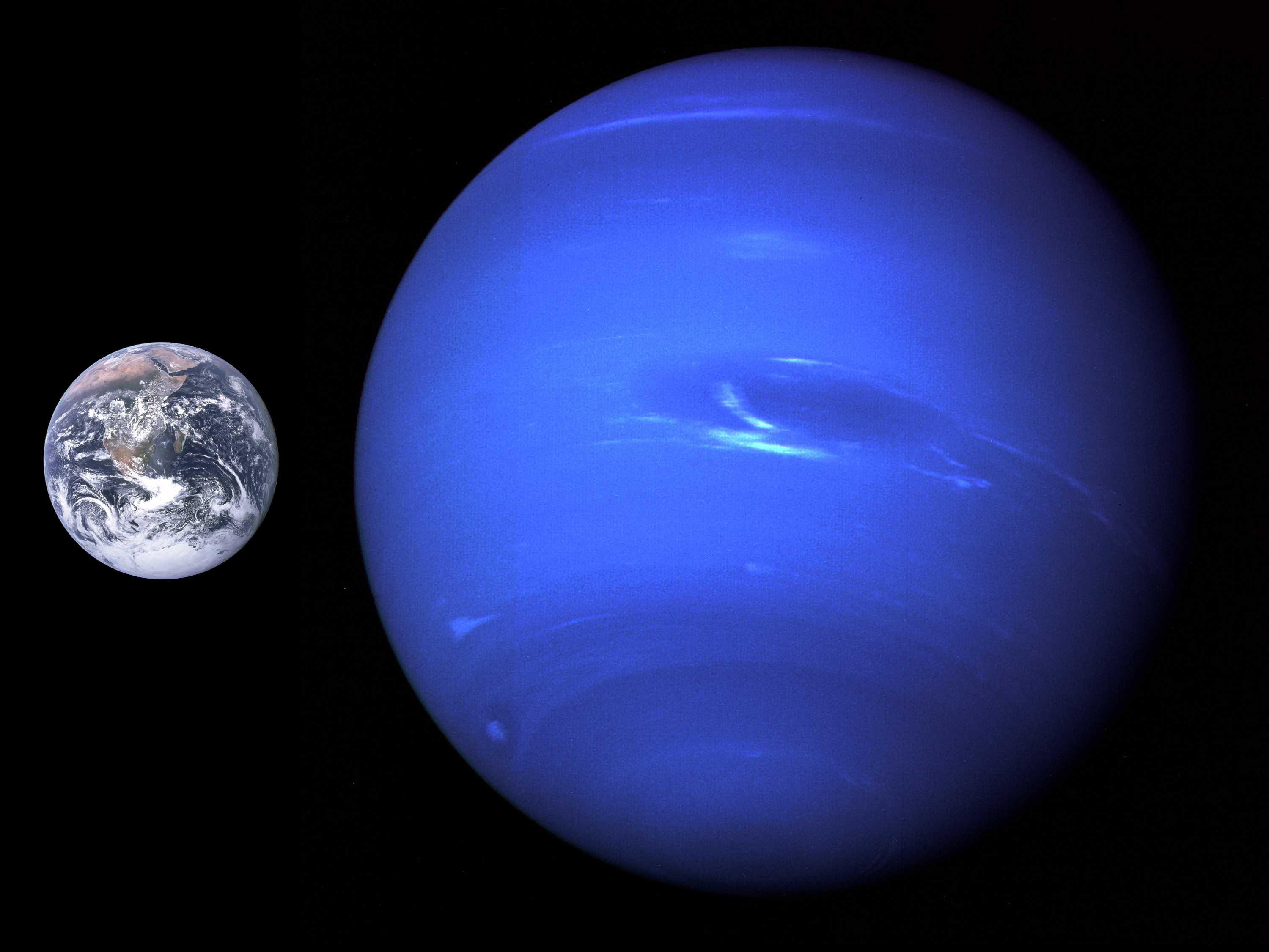 Строение нептуна и сравнение его размеров и массы с землей