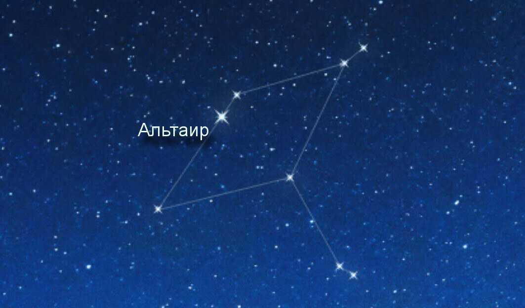 Самое яркое созвездие орла. Звезда Альтаир в астеризме. Альтаир Созвездие орла. Альтаир звезда в созвездии. Орел Созвездие самая яркая звезда.