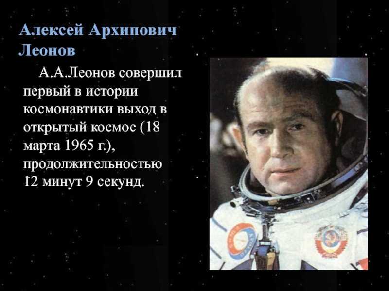 18 марта 1965 года — первый выход человека в открытый космос