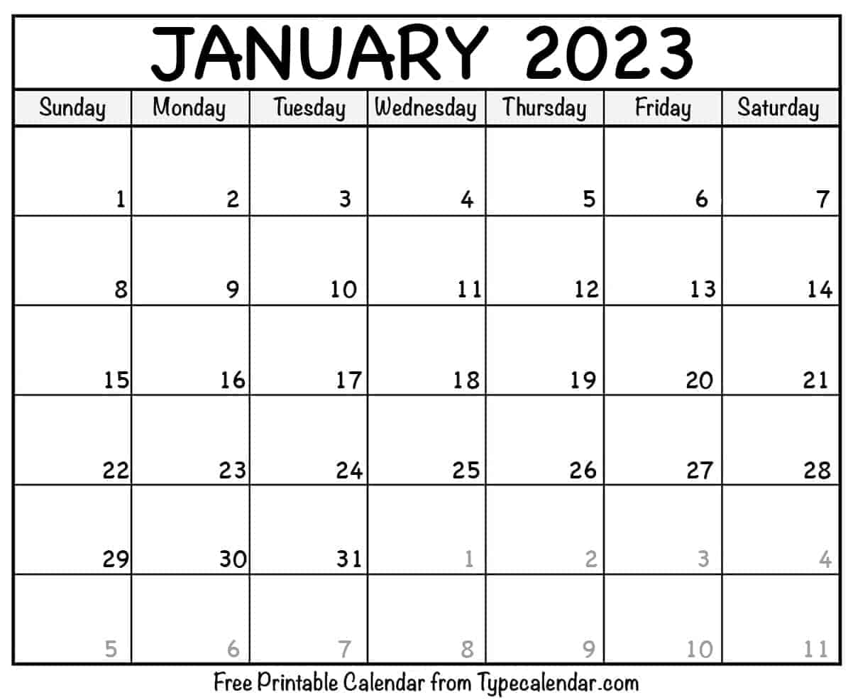 Январь 2023 года календарь