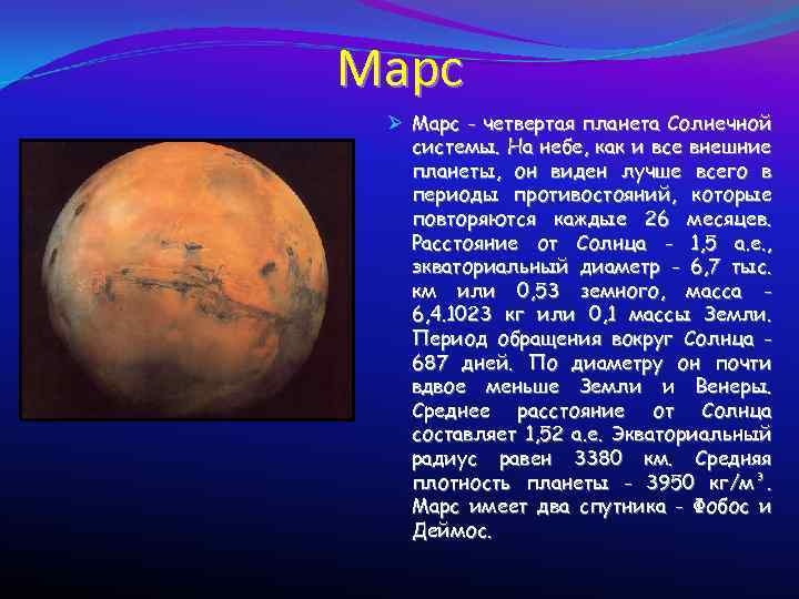 Как переводится марс. Планеты солнечной системы Марс описание.