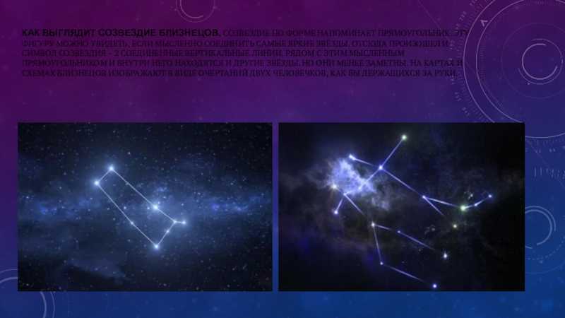 Созвездие близнецы: мифы, наблюдение, звезды, туманности
